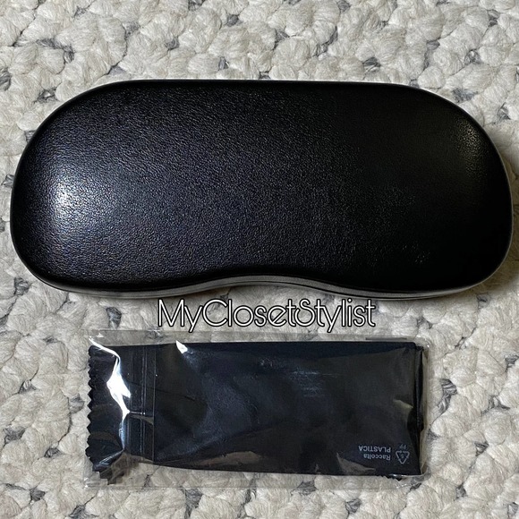 RAY-BAN Black Sunglasses Case + Cleaning Cloth NEW & Authentic - Picture 3 of 6